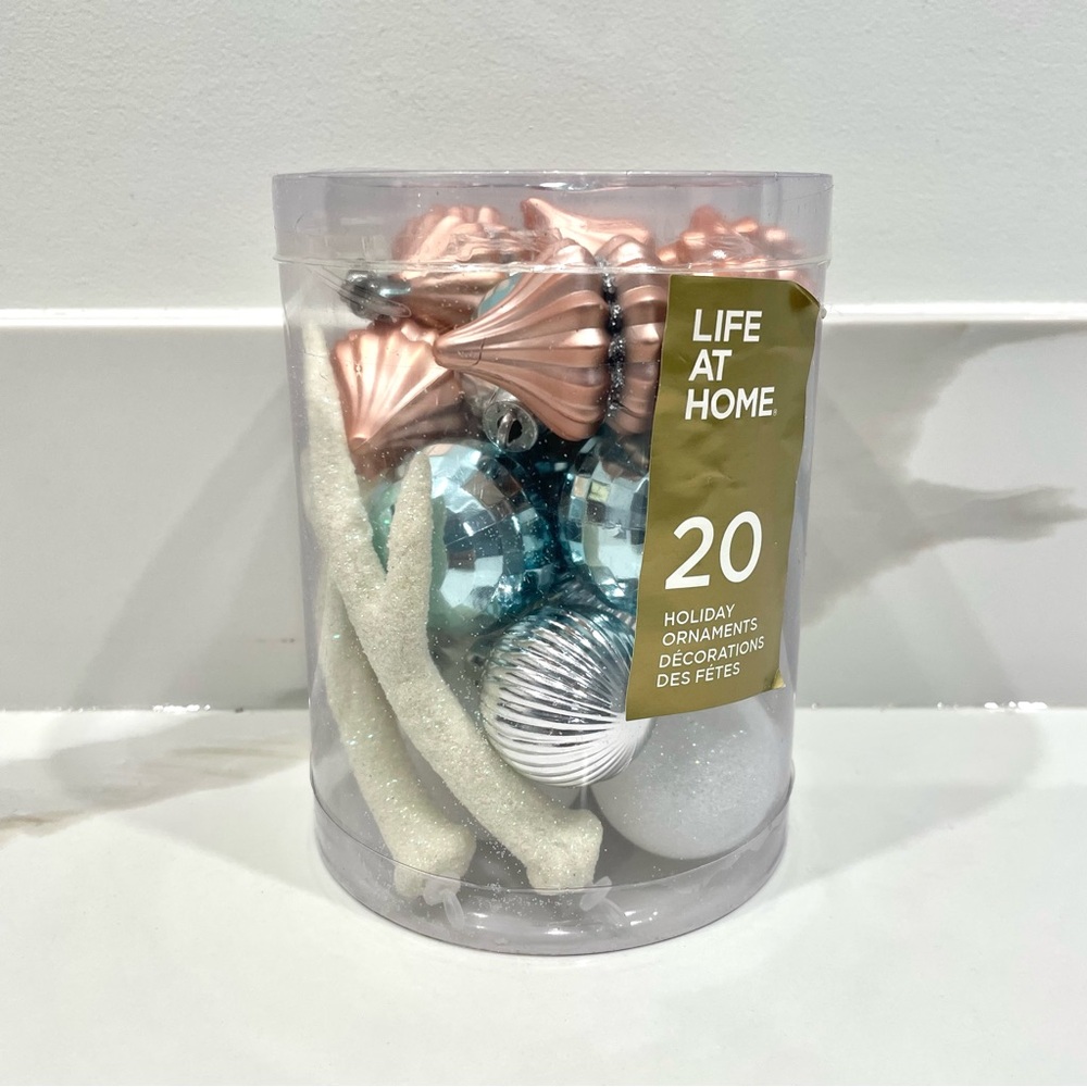 🟢10/$30 NEW Life At Home 20ct Assorted Holiday Christmas Tree Mini Ornaments